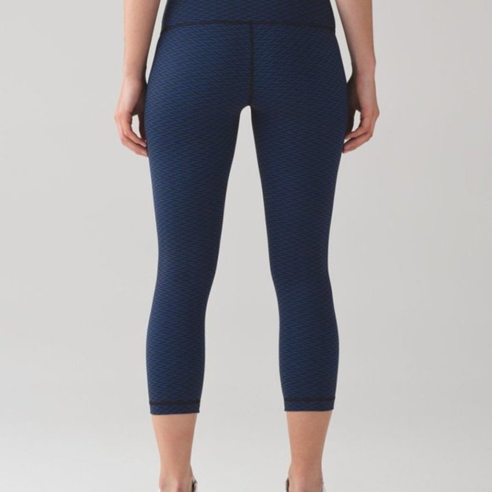 Lululemon Wunder Under Crop Yoga Legging Tights High Rise Waist Womens Size 4 - Picture 5 of 7
